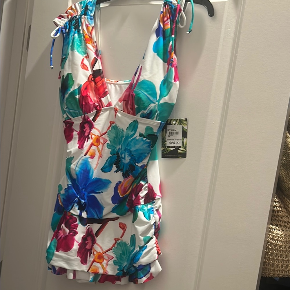 Cupshe Floral One Piece Swimsuit - Multicolor